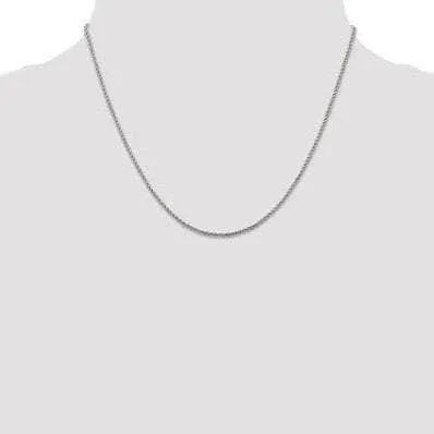 Sterling Silver 1 mm Solid Box Chain with Jump Ring