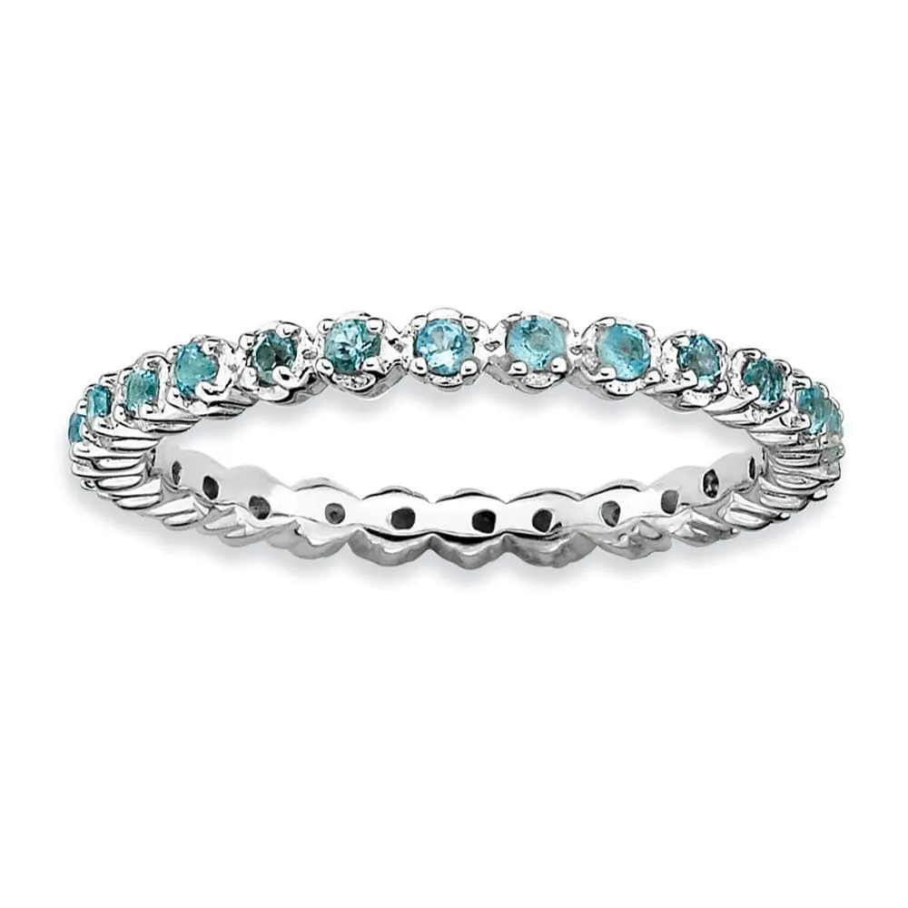 Sterling Silver Blue Topaz Ring