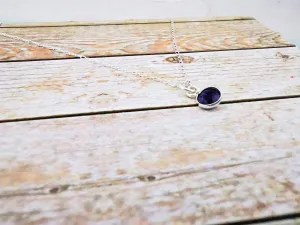 Sterling Silver Sapphire Pendant Necklace