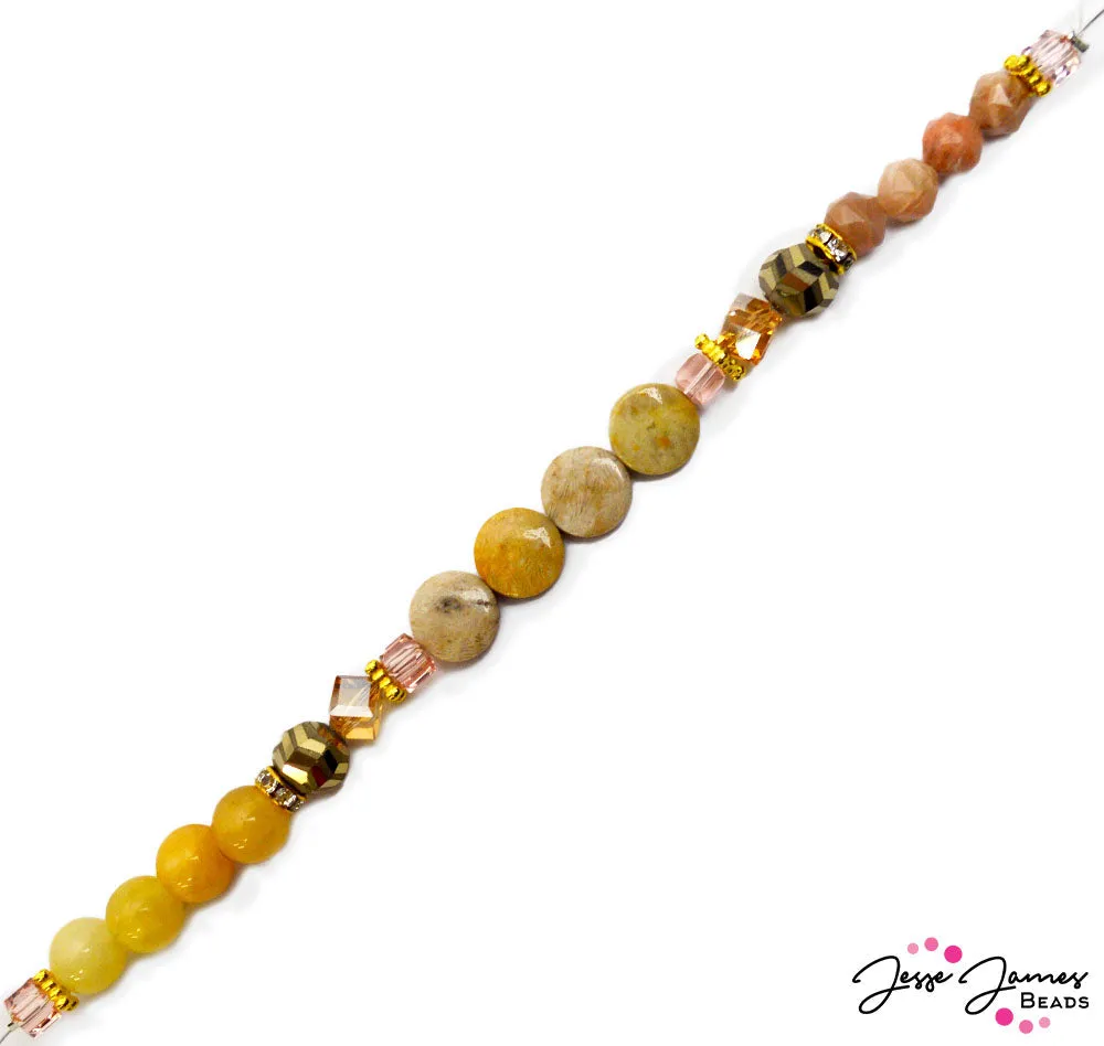 Stone Bead Strand in Creativity, Serenity, & Friendship