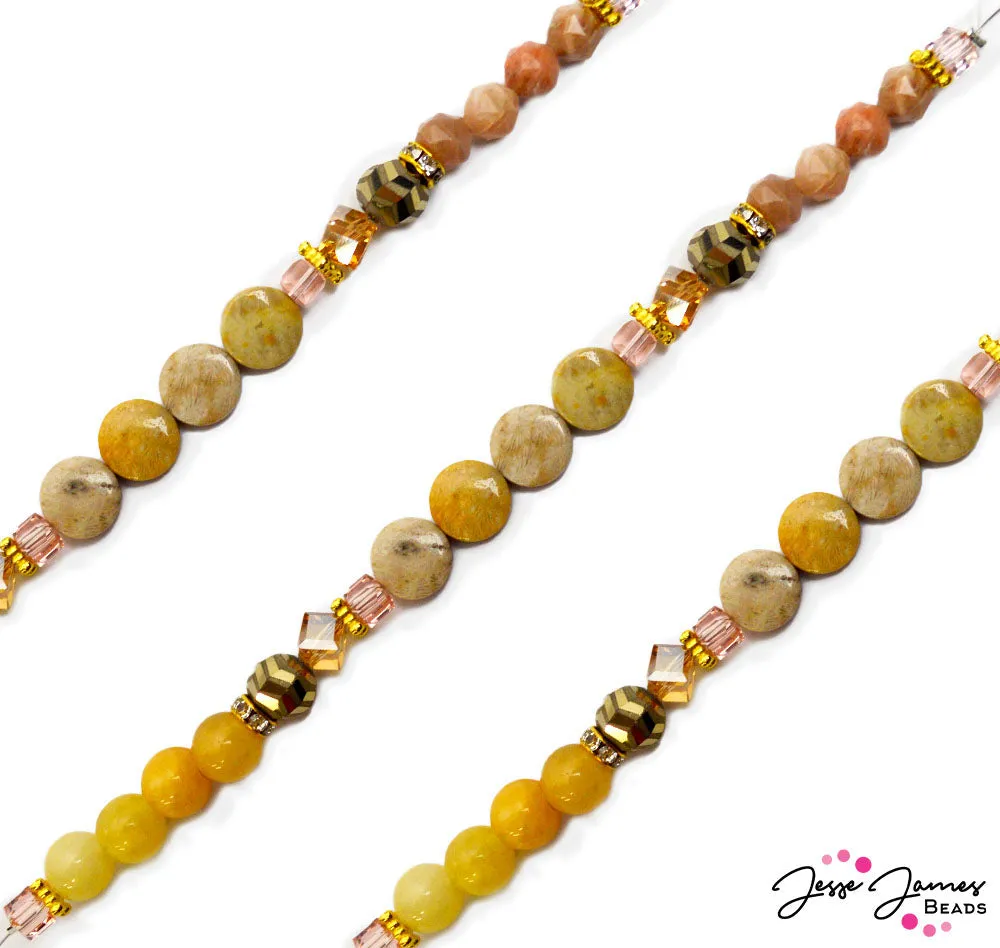 Stone Bead Strand in Creativity, Serenity, & Friendship