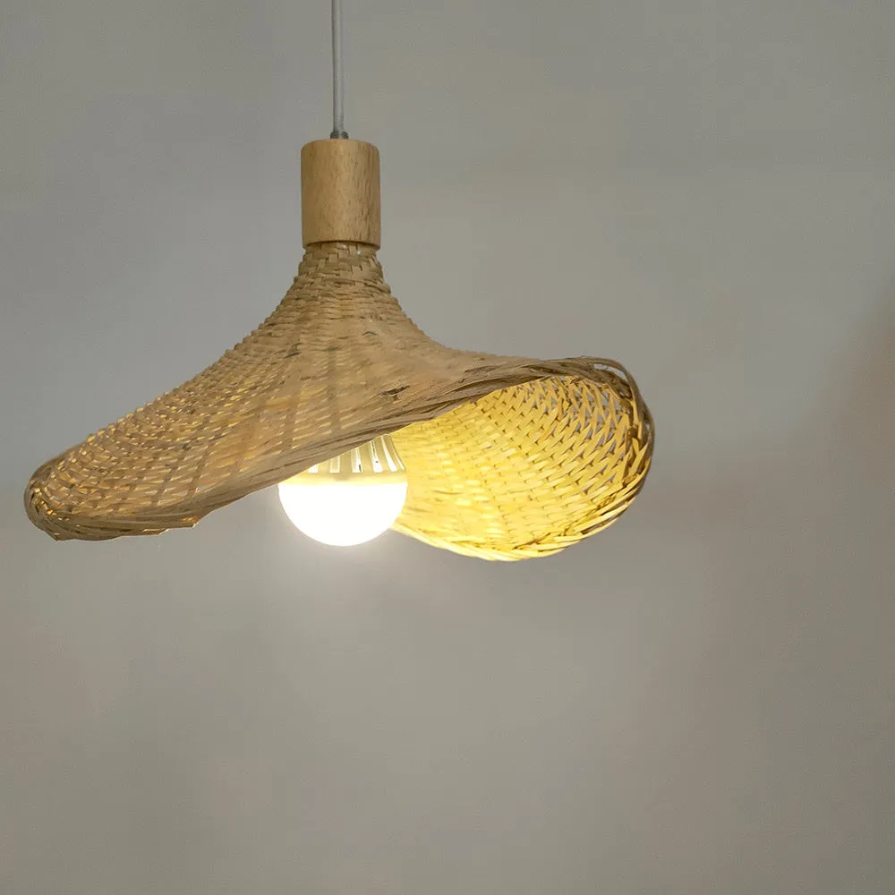Straw hat Pendant Light