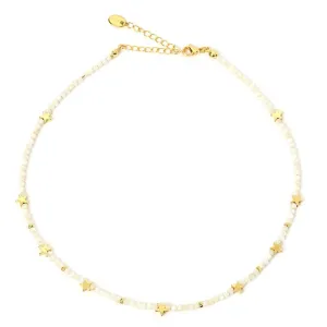 Superstar Gemstone Necklace - White Jade