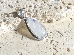Teardrop Rainbow Moonstone Pendant