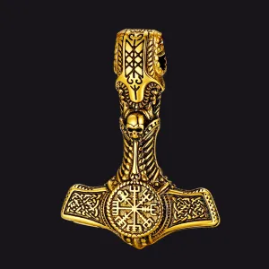 Thor's Hammer Compass Pendant