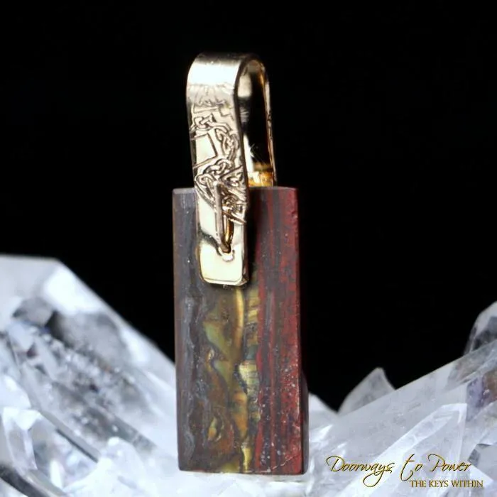 Tiger's Eye Light Language Pendant 14k