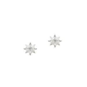 Tiny Starburst Studs- Sterling Silver