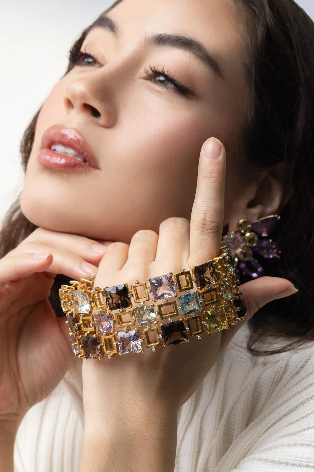 Topaz Amethyst Quartz Bracelet