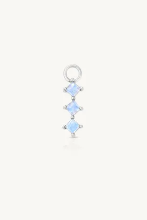 Trio Moonstone Silver Charm