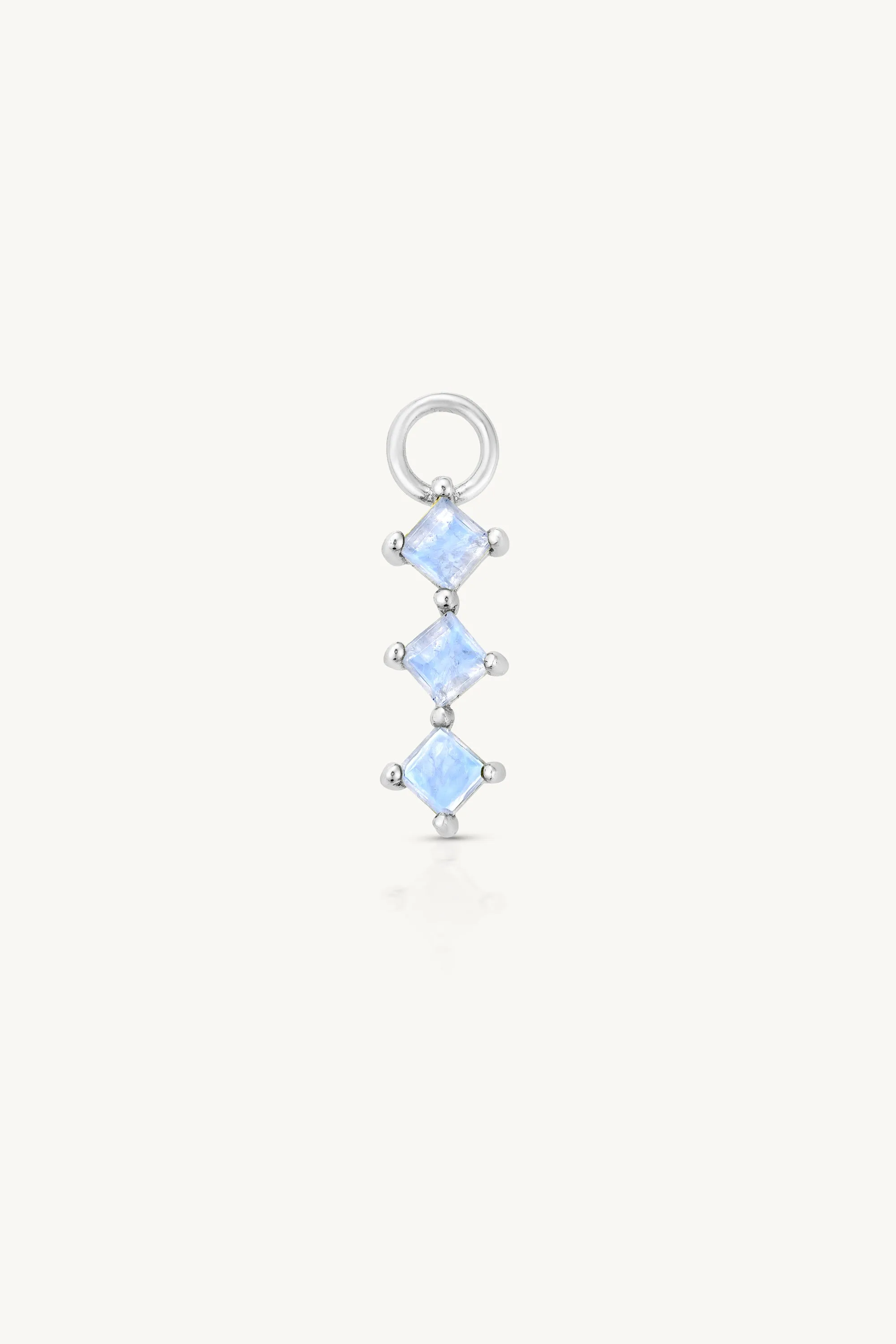 Trio Moonstone Silver Charm