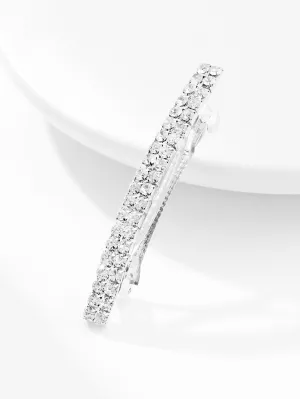 Two Row Rhinestone Decor Hair Clip for Women Barrette Styling Hair Accessories