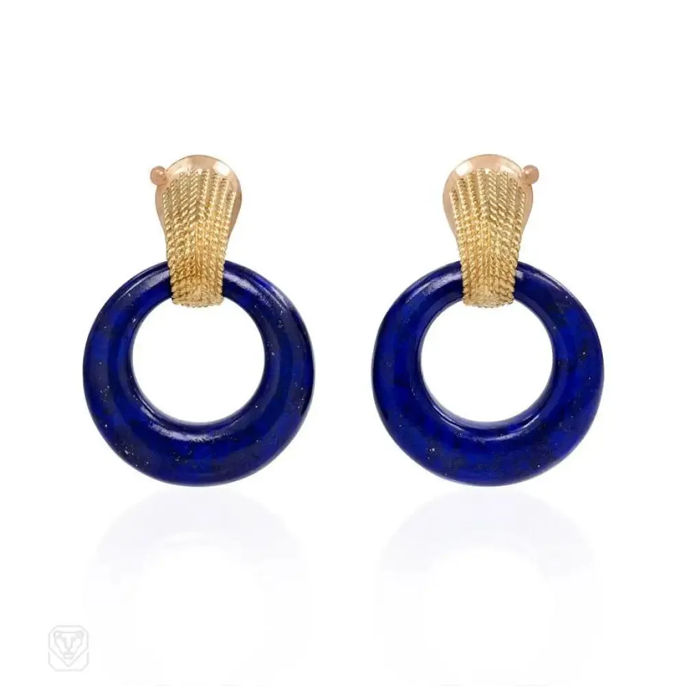 Van Cleef & Aprels interchangeable door-knocker hoop earrings