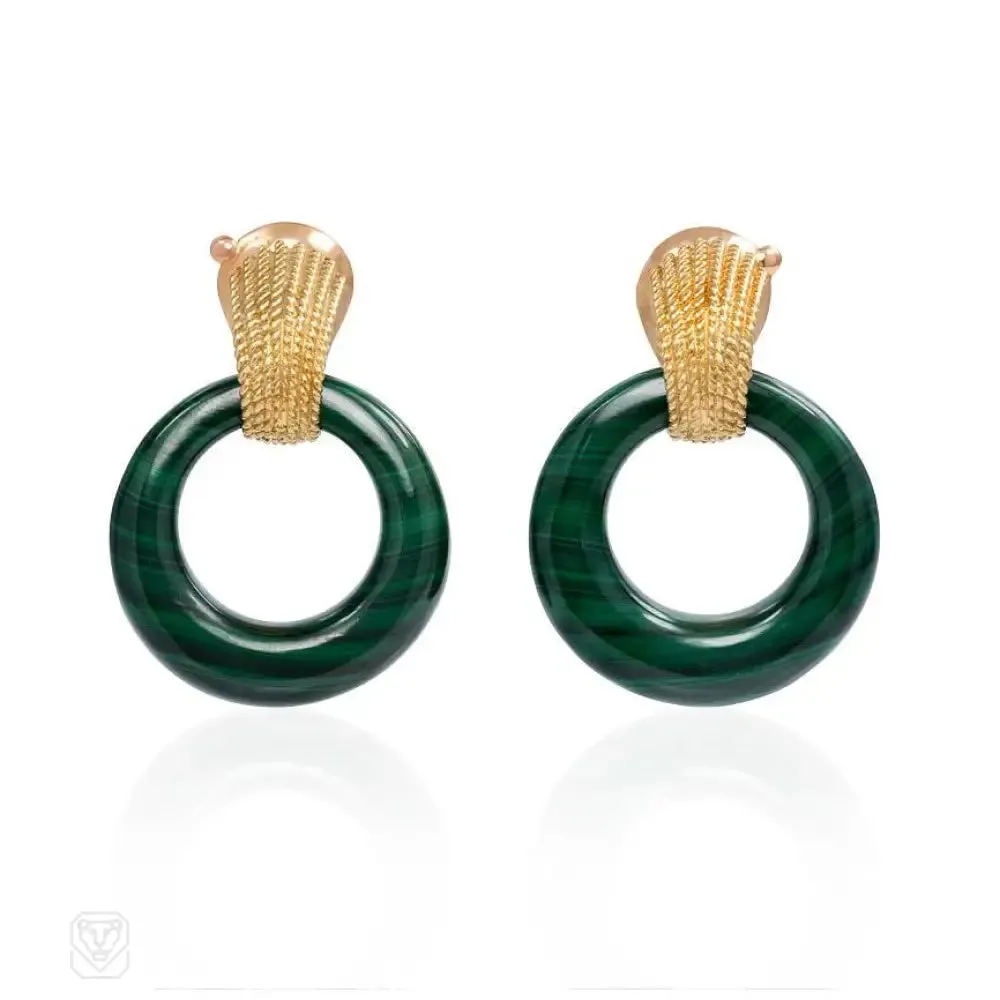 Van Cleef & Aprels interchangeable door-knocker hoop earrings
