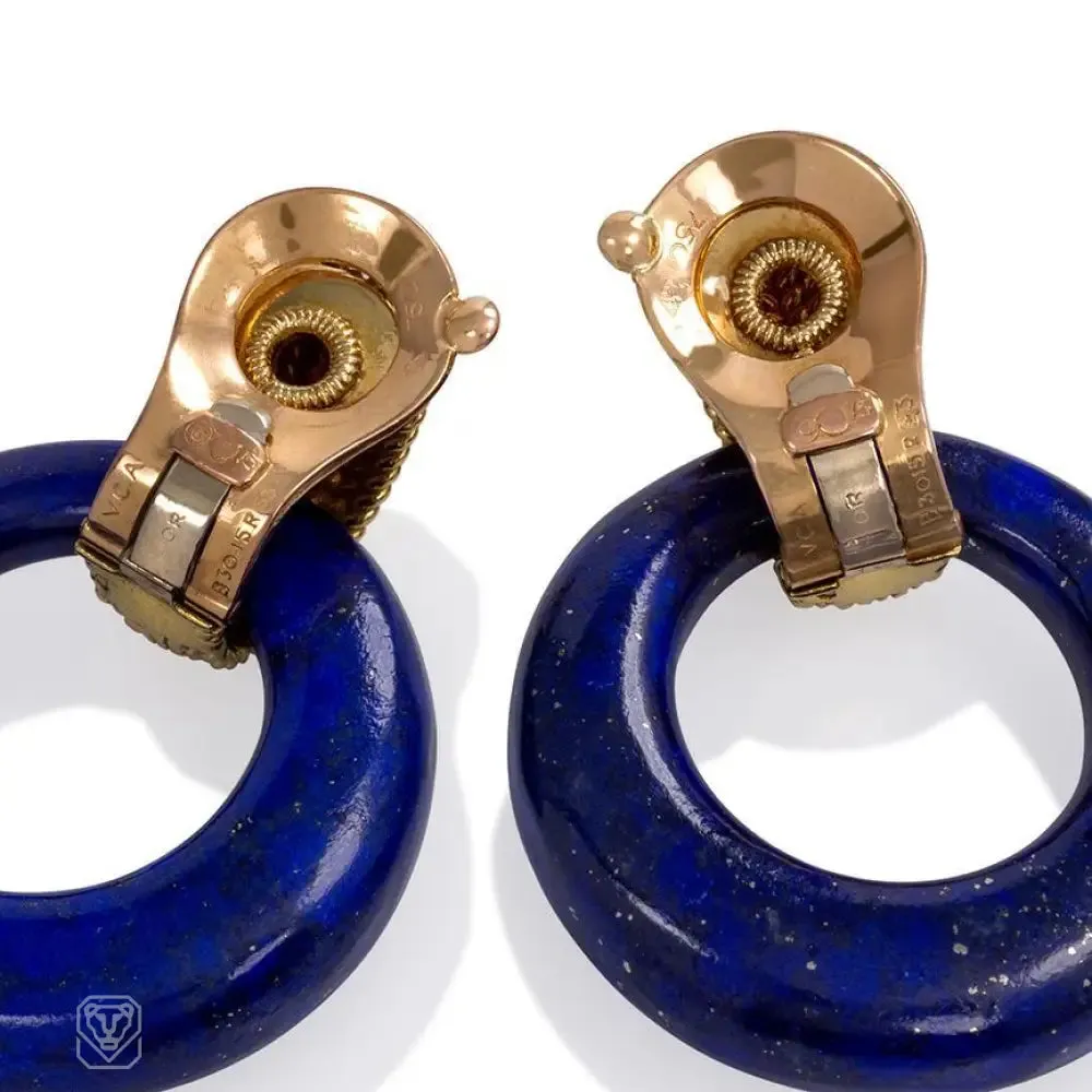Van Cleef & Aprels interchangeable door-knocker hoop earrings