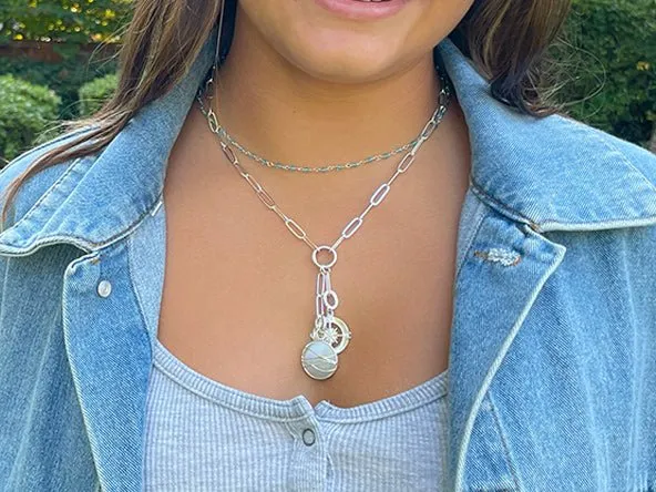 White Ocean Wave Pendant