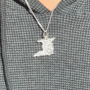 XLarge Trinidad Map Pendant with Chain