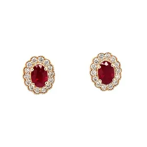 Yellow 14 Karat Ruby Earrings